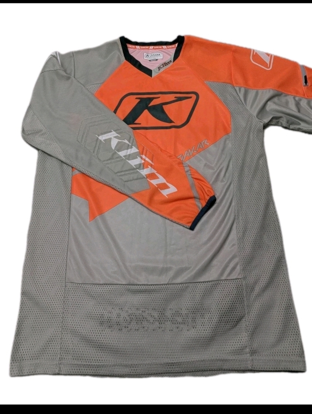 Klim Dakar Jersey Medium Orange Gray Motocross Off-Road